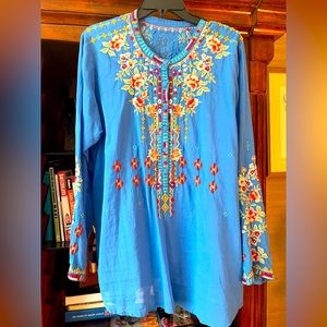 Johnny Was KRSNA Voile Blouse - EUC w/original tags - Size L